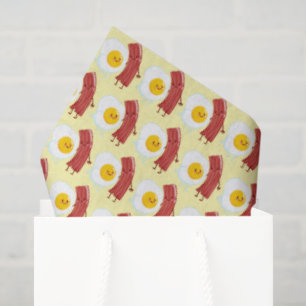 Cute tiled eggs bacon pattern tissue paper