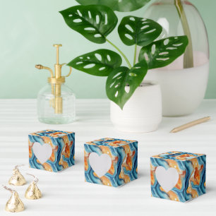Cute tiled faux agate tiled pattern favour box