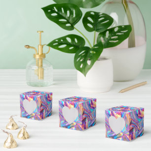 Cute tiled faux foil pattern party favour box