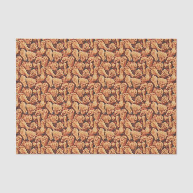 Cute tiled fried chicken pattern  tissue paper (Front)