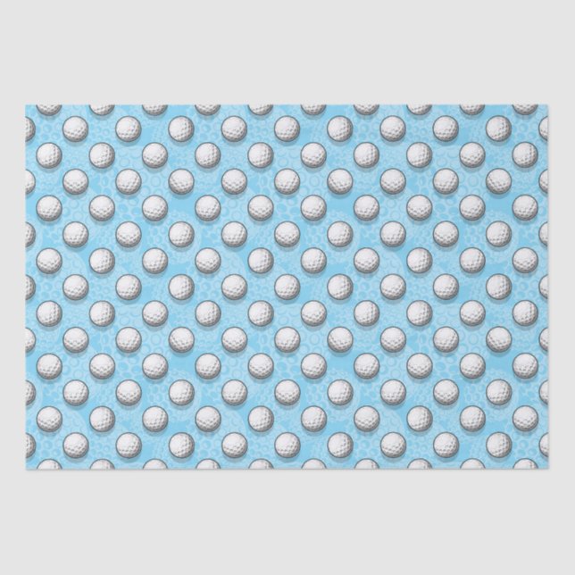 cute tiled golf ball tiled pattern tissue paper (Front)