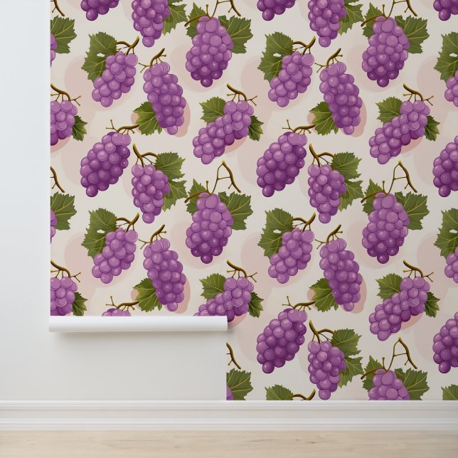 Cute tiled grapes fruit  wallpaper (Application)