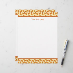 Cute tiled hotdog pattern custom letterhead