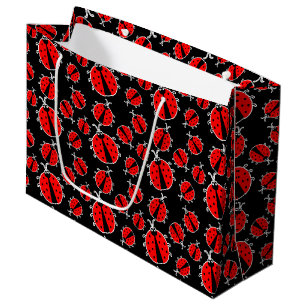 cute tiled lady bug pattern  large gift bag