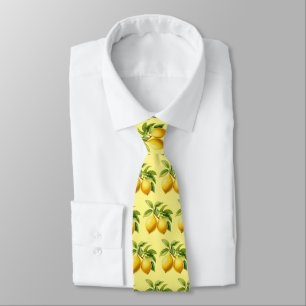 Cute tiled lemon fruit pattern  tie