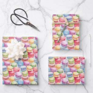 Cute tiled macarons pattern  wrapping paper sheet