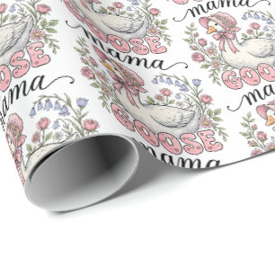 Cute tiled Mama goose Mother's Day Wrapping Paper