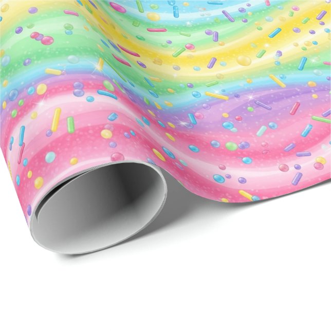 Cute tiled melting ice cream pattern  wrapping paper (Roll Corner)