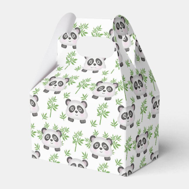cute tiled panda bear party Small  Favour Box (Front Side)