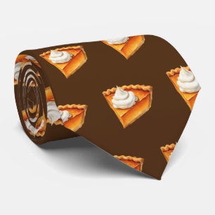 Cute tiled pattern Bakery pumpkin pie Tie