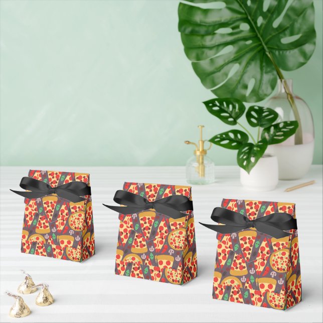 cute tiled pizza slices party favour box (Multiple)