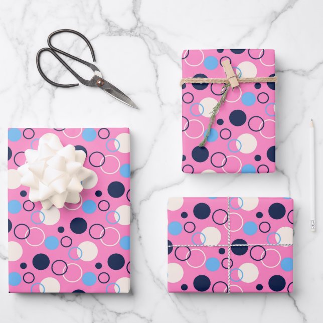 Cute tiled polka dot party Wrapping Paper Sheets (Front)