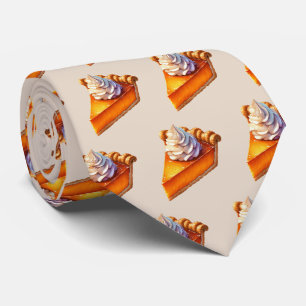 Cute tiled pumpkin pie tie