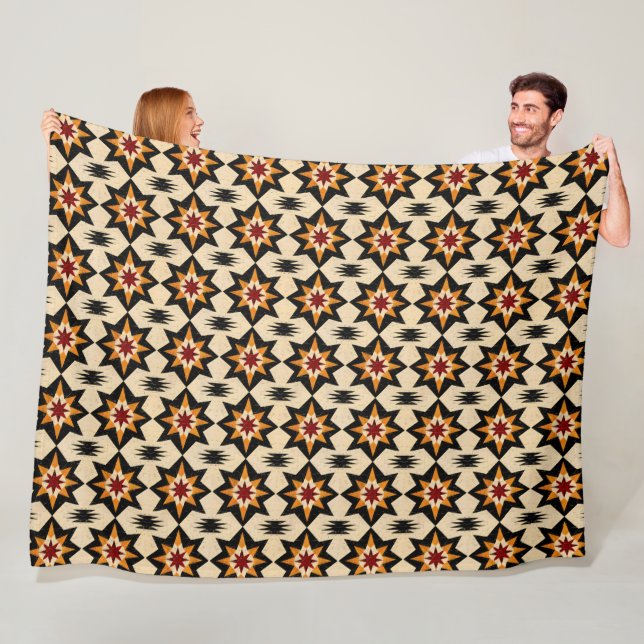 Cute tiled Southwestern pattern  Fleece Blanket (In Situ)