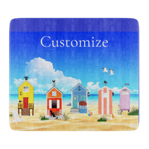 Cute Tiny Beach Shacks Thunder_Cove Cutting Board