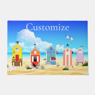 Cute Tiny Beach Shacks Thunder_Cove Doormat