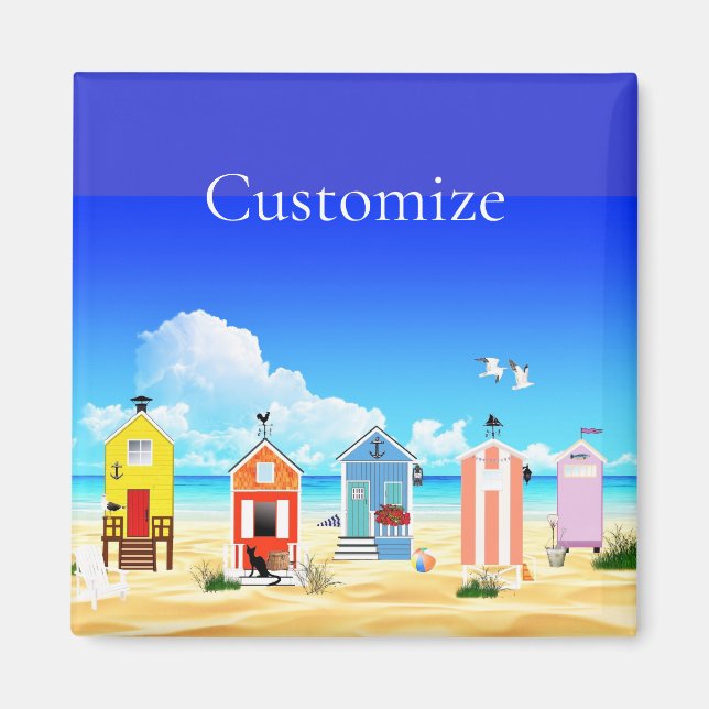 Cute Tiny Beach Shacks Thunder_Cove Magnet (Front)