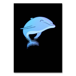 cute tiny dolphin animal table number