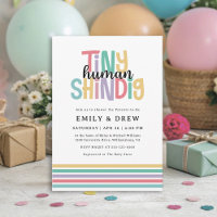 Cute Tiny Human Shindig Couple's Baby Shower