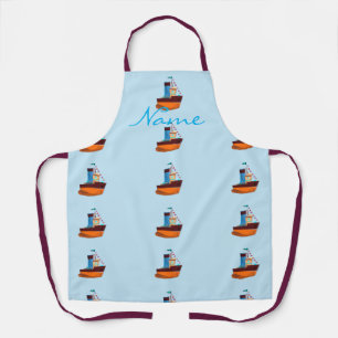 Cute Tiny Tugboat Thunder-Cove Apron