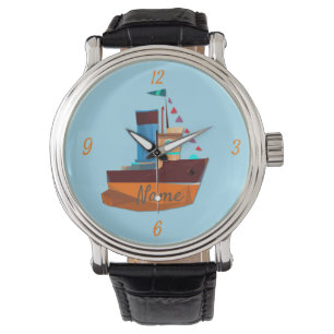 Cute Tiny Tugboat Thunder-Cove Watch