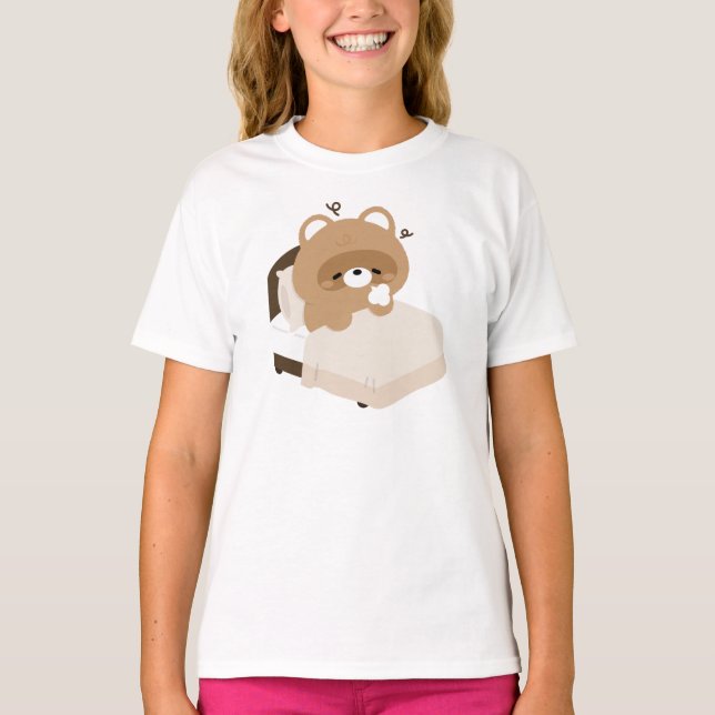 Cute Tired Beaver T-Shirt (Front)