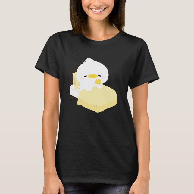 Cute Tired Duck T-Shirt (Front)
