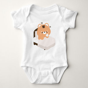 Cute Tired Tiger Baby Bodysuit