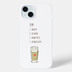 Cute To-Do Coffee List iPhone Case