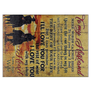 Cute To My Husband Gift   Love Quotes Gift Cutting Board