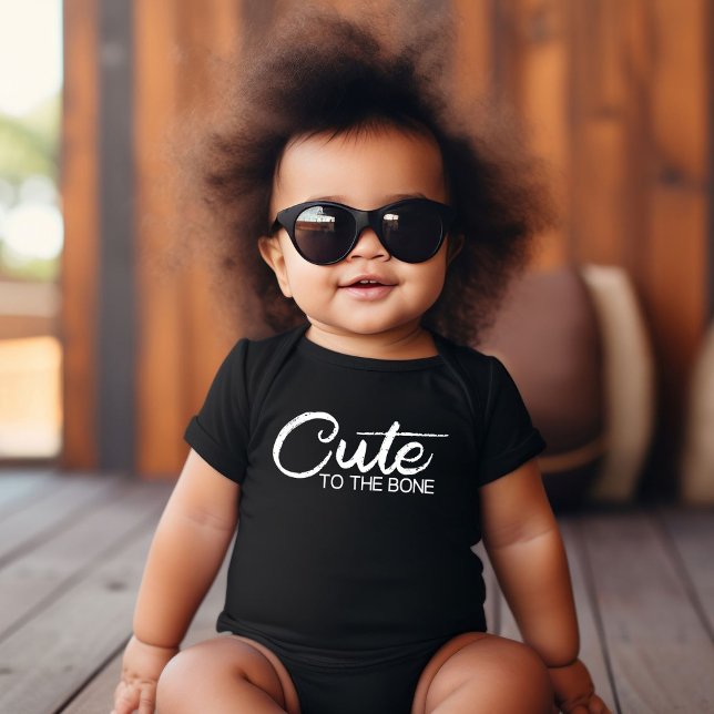 Cute to the Bone Black Baby Bodysuit (Creator Uploaded)