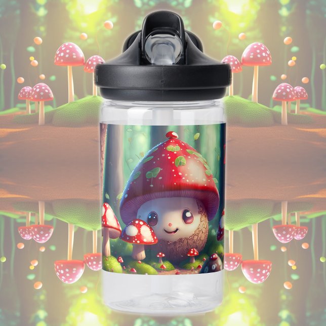 Cute toadstools in the forest - good luck Kids Water Bottle (Creator Uploaded)