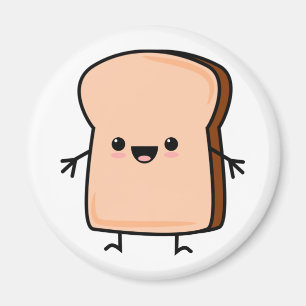 Cute Toast Bread Magnet