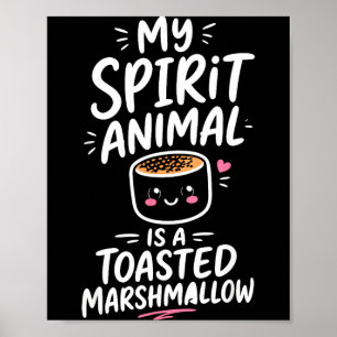 Cute toasted marshmallow poster