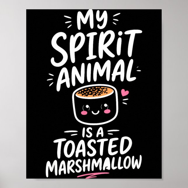 Cute toasted marshmallow  poster (Front)