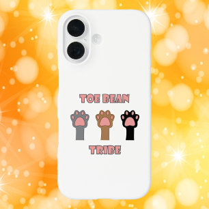 Cute Toe Bean Cat Paw Trio Design iPhone 16 Case