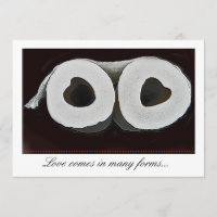 Cute toilet paper wedding invite