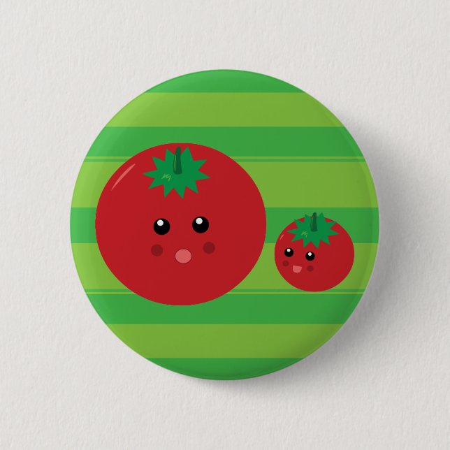 Cute Tomato 6 Cm Round Badge (Front)