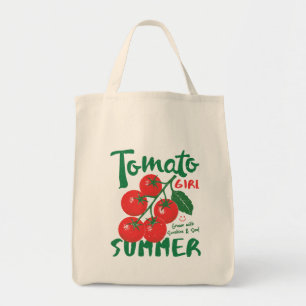 Cute Tomato Farm Fresh Garden Vegetable Retro Tote Bag