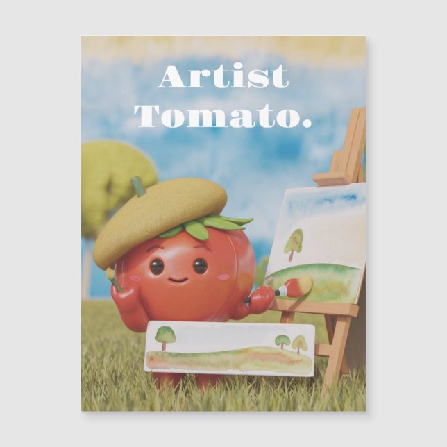 cute tomato magnatic card (Front)