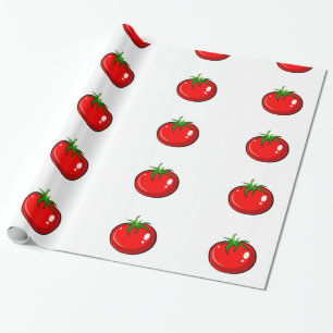 Cute tomato pattern wrapping paper