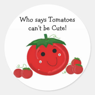 Cute Tomatoes Classic Round Sticker