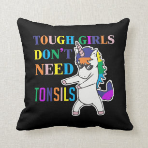 Cute Tonsil Removal Surgery Unicorn Girl Recovery Cushion