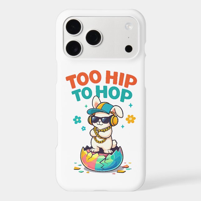 Cute Too Hip to Hop Bunny Illustration (Back)