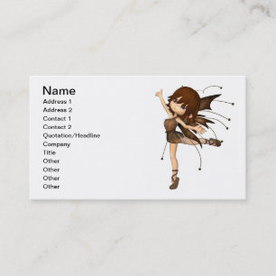 Cute Toon Autumn Fairy Business Card