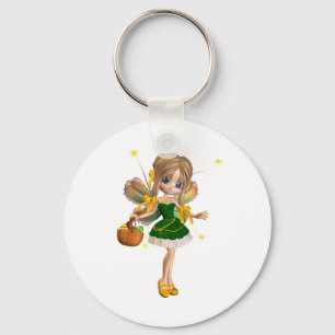 Cute Toon Easter Fairy - 1 Key Ring