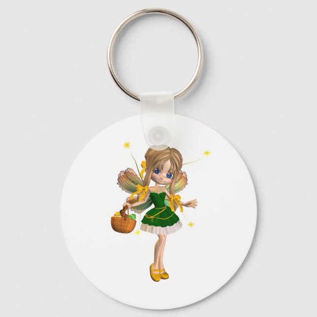 Cute Toon Easter Fairy - 1 Key Ring (Front)