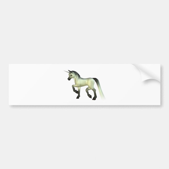 Cute Toon Unicorn Bumper Sticker (Front)