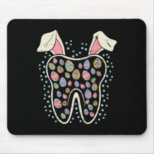 Cute Tooth Bunny Easter Funny Teeth Dentist Dental Mouse Pad