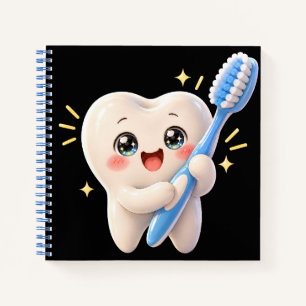 Cute Tooth Character Notebook Fun Dental Hygiene